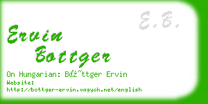 ervin bottger business card